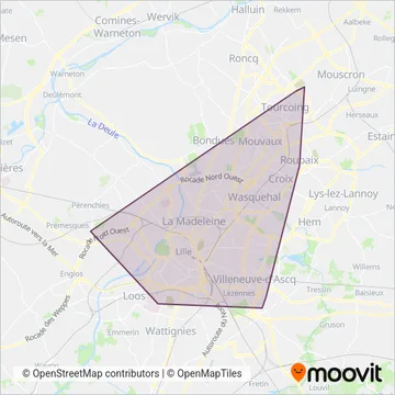 Ilévia (Subway) coverage area map