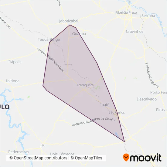 Viação Paraty (Suburbanas) coverage area map