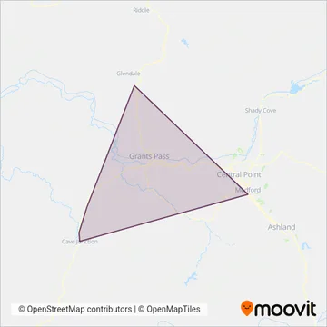 Josephine Comm Transit coverage area map