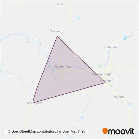 Josephine Comm Transit coverage area map
