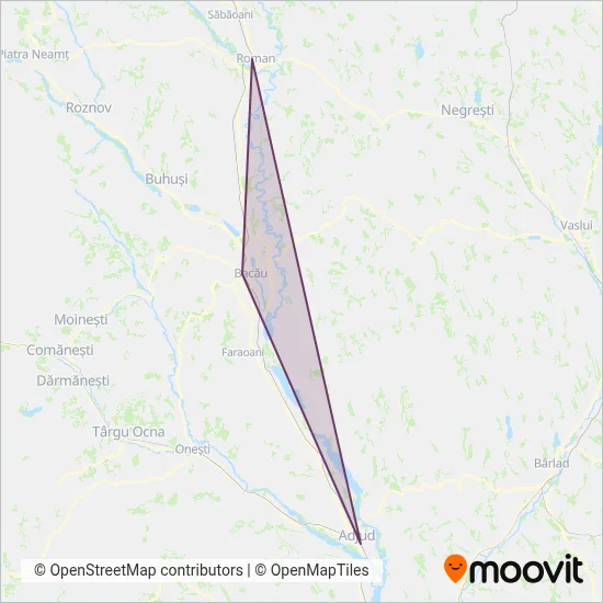 Regio Călători coverage area map