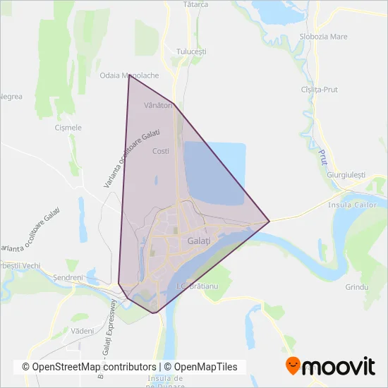 Zonă acoperire Transurb SA (Autobuz)