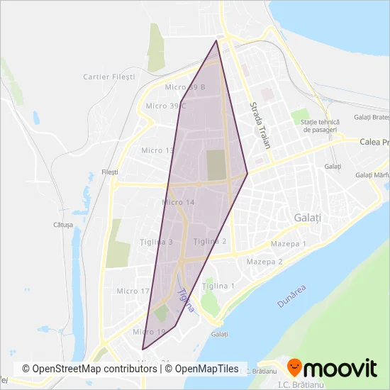 Zonă acoperire Transurb SA (Tramvai)