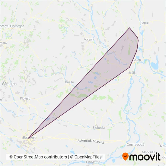 Transferoviar Calatori coverage area map