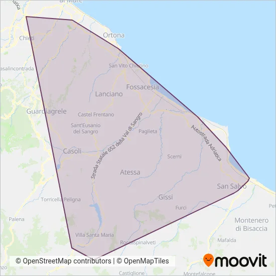 Area coperta dal servizio di Di Fonzo