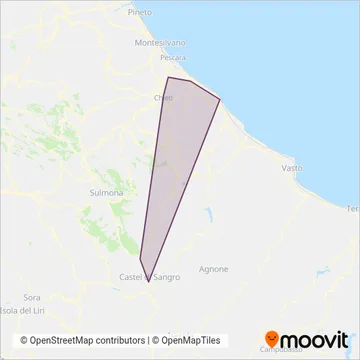 Area coperta dal servizio di Satam