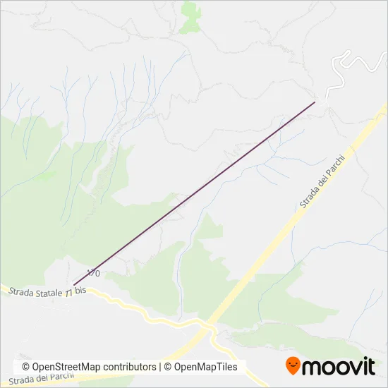 Area coperta dal servizio di Centro Turistico del Gran Sasso (Funivia)