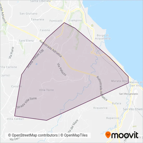 Area coperta dal servizio di Civitarese