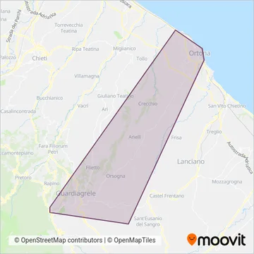Napoleone Autolinee coverage area map