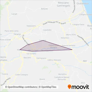 Area coperta dal servizio di Ciarrocchi Bus