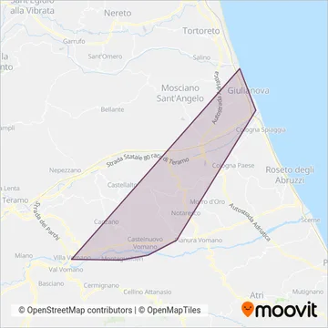 Area coperta dal servizio di Gaspari Bus
