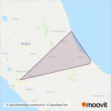 Trasporto Unico Abruzzese coverage area map