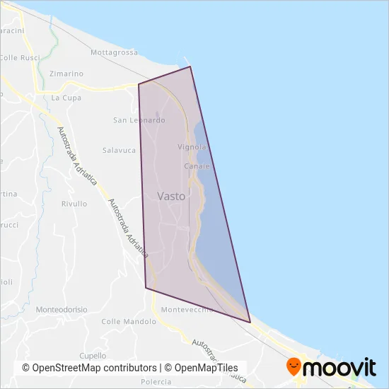 Area coperta dal servizio di SAT - Vasto