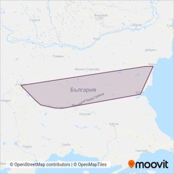 BDZ Passengers coverage area map