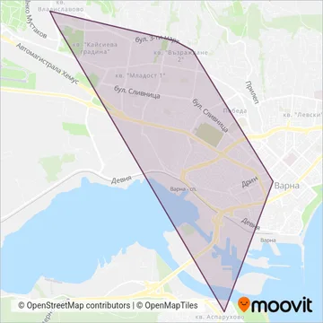 Градски транспорт / Public transport (Cable Car) coverage area map