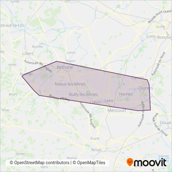 Tadao | Lignes Principales coverage area map