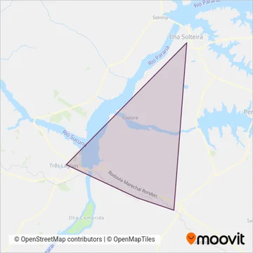 Reunidas Paulista coverage area map
