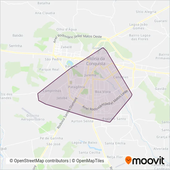 Atlântico coverage area map