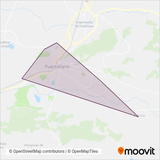 Mapa del área de cobertura de Aibus
