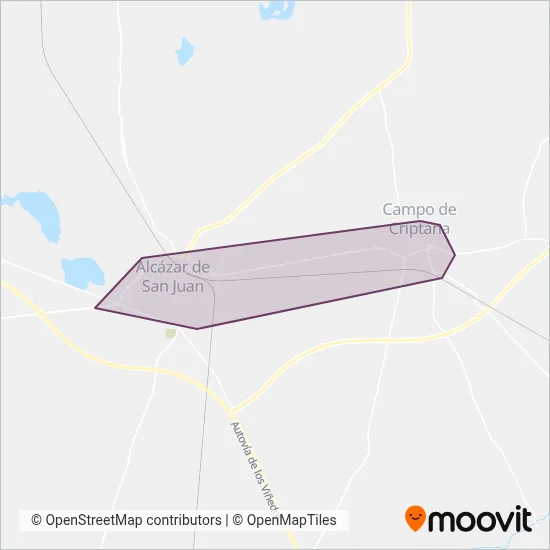 Mapa del área de cobertura de Autobuses Arteaga