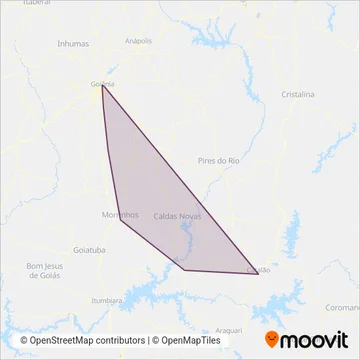 Paraúna coverage area map
