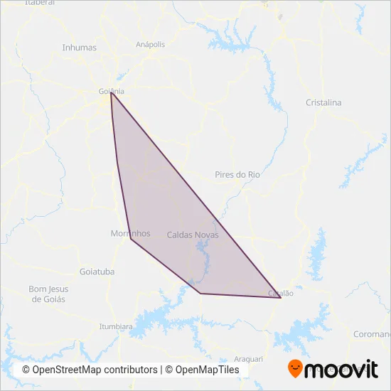 Paraúna coverage area map