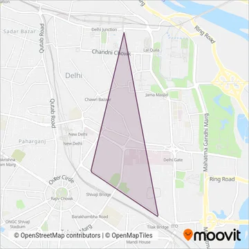 DTC Night Bus coverage area map