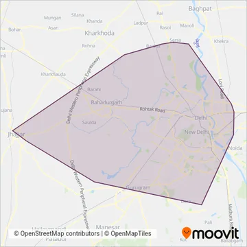 DTC Electric AC Buses coverage area map