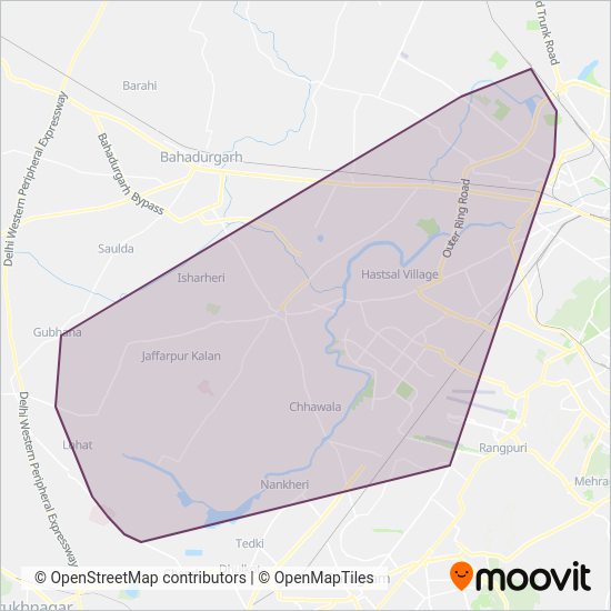 DTC Electric AC Buses coverage area map