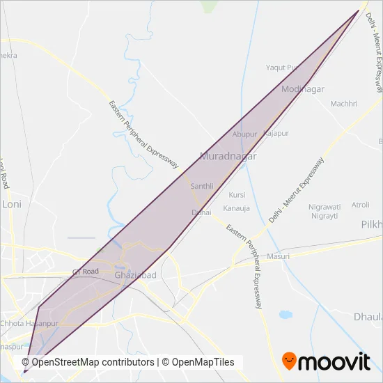 National Capital Region Transport Corporation (NCRTC) coverage area map