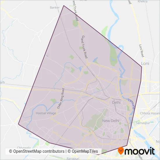 DIMTS DEVI Bus Service coverage area map