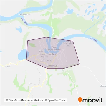 STP Tulcea (Bus) coverage area map