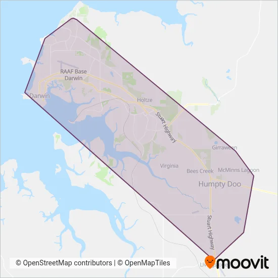 Department of Transport - Public Transport coverage area map