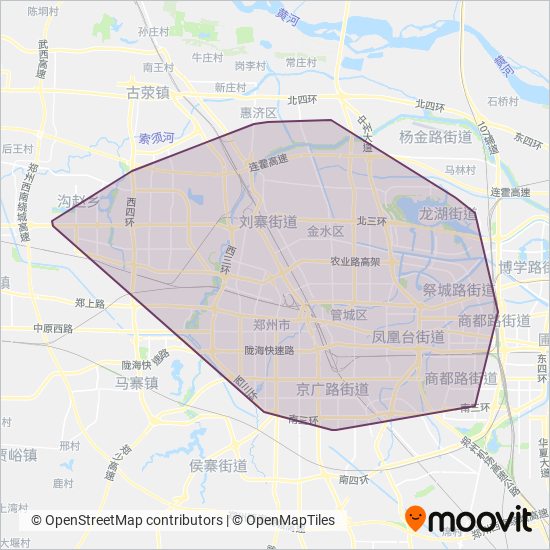 郑州快速公交 coverage area map