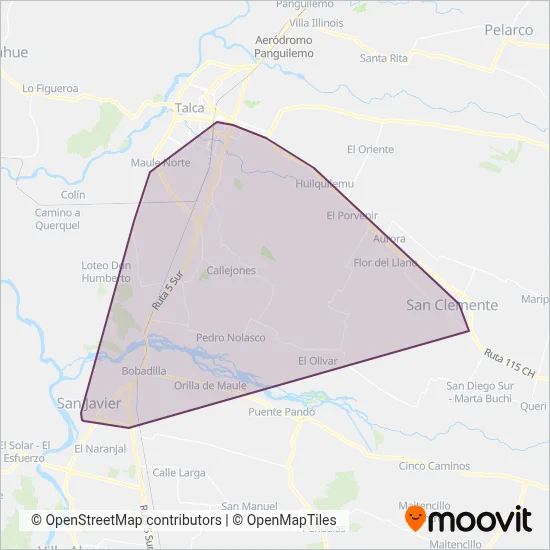 Interbus Local coverage area map
