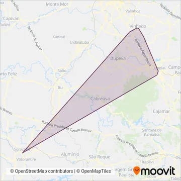VB Transportes coverage area map