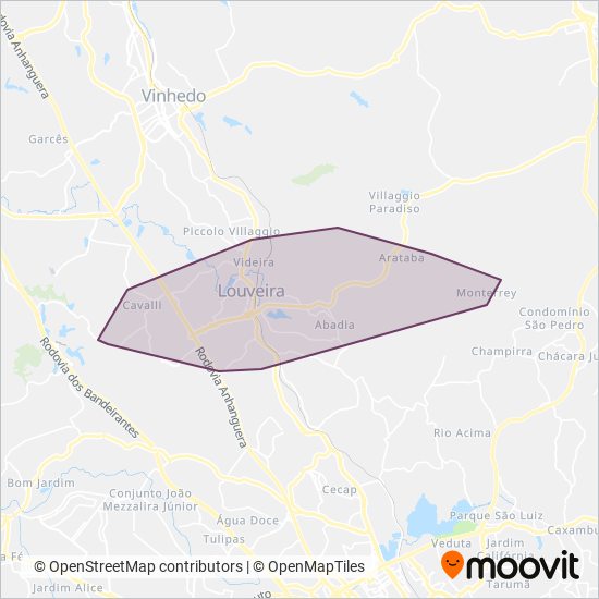 MoV Louveira coverage area map