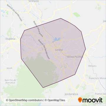Jundiaiense coverage area map