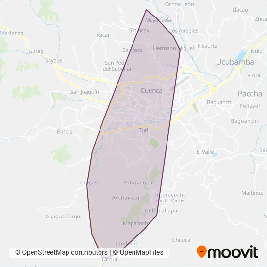 Mapa del área de cobertura de URBA 10 S.A.