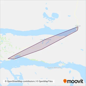 Transfer Ushuaia coverage area map