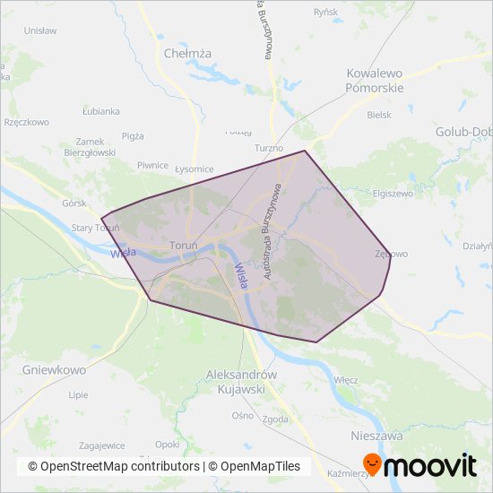 Urząd Miasta Torunia coverage area map