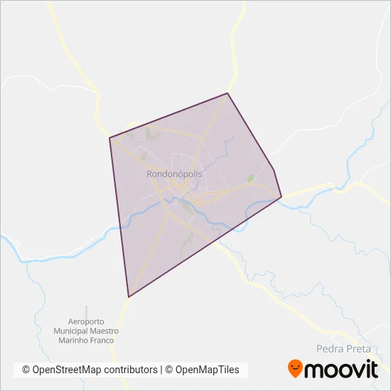 Cidade de Pedra coverage area map