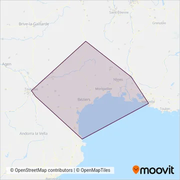 SNCF VOYAGEURS coverage area map