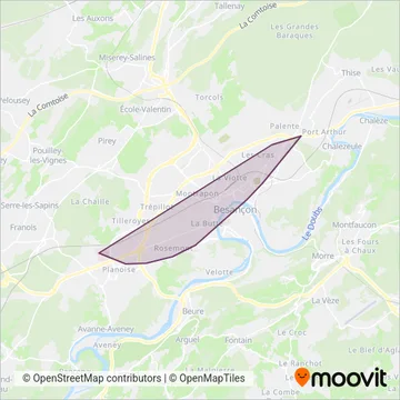Ginko (Tram) coverage area map