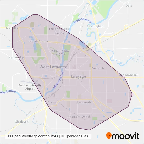 CityBus coverage area map
