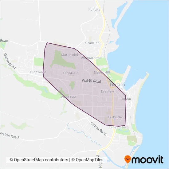 Metro Timaru coverage area map