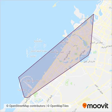 Road and Transport Authority (RTA) - Ferry coverage area map