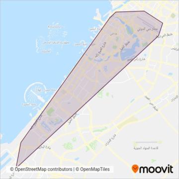 خريطة تغطية الطرق لـ RTA (مترو الأنفاق)
