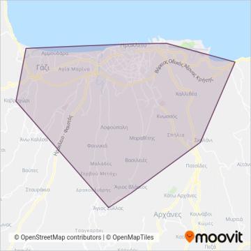 ΚΤΕΛ χάρτης κάλυψης περιοχής