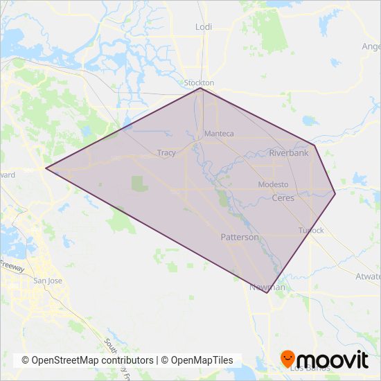 The S coverage area map